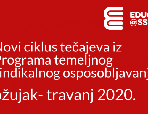 EDUCA@SSSH_Novi ciklus tečajeva (ožujak – travanj 2020.)