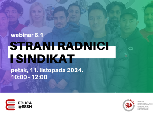 Webinar 6.1: Strani radnici i sindikat