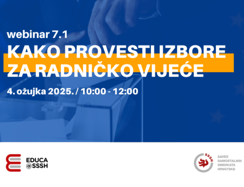 Webinar: Kako provesti izbore za radničko vijeće